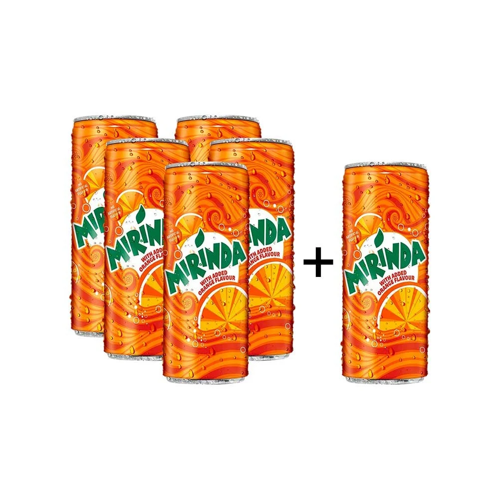 Mirinda Soft Drink (Can) - Buy 5 Get 1 Free